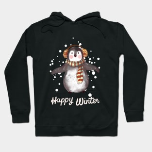 Happy winter - Dancing penguin Hoodie